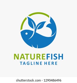 Nature fish logo design