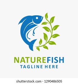 Nature fish logo design
