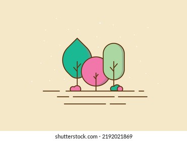 nature flat design abstract background