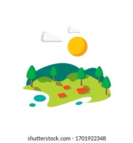 Nature flat illustration concept design