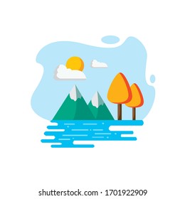 Nature flat illustration concept design