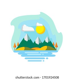 Nature flat illustration concept design