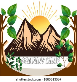El diseño del logotipo de la planta natural es único y moderno