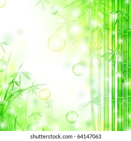nature floral air background with bubbles