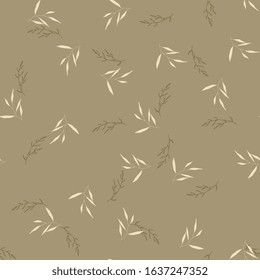 Nature floral background greenery pattern in hand drawn style. Vector foliage with jungle tropical leaf. Botanical hipster, rustic seamless print for wedding cards.