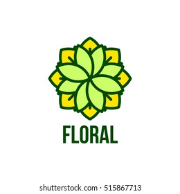 Nature floral beauty logo design template