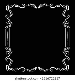 nature floral decorative frame border 08