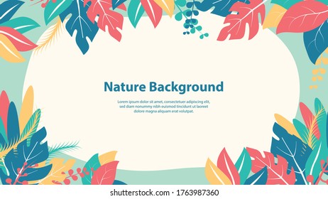 nature floral flat vector background
