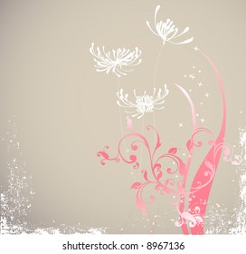 gráfico floral de naturaleza
