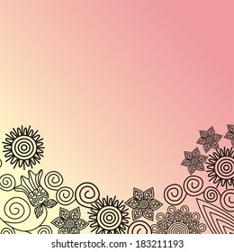 Nature floral pattern background vector illustration