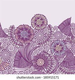 Nature floral pattern background vector illustration