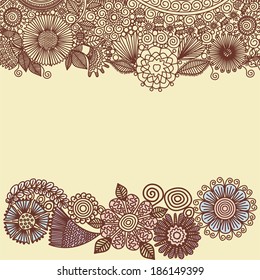 Nature floral pattern background vector illustration
