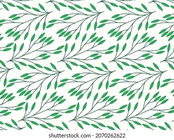 nature floral seamless pattern in flat design
