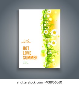 Nature floral template for design banner,ticket, leaflet, card, poster and so on. Place for text.