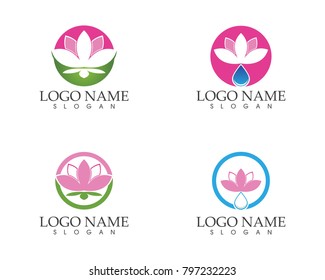 Nature flower beauty spa logo design