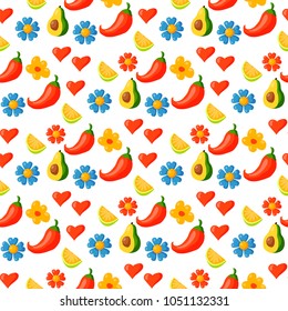 Nature flower illustration seamless pattern background floral summer vector