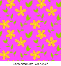 Nature flower illustration seamless pattern background vector