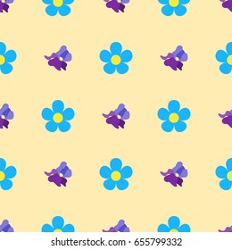 Nature flower illustration seamless pattern background floral summer vector