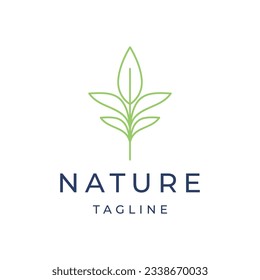 Nature flower leaf logo design vector template
