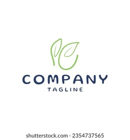Nature flower leaf logo design vector template