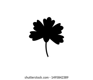 nature flower and leaves icon vector isolated