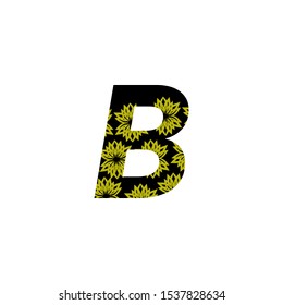Nature  Flower  Letter B logo icon. Creative abstract Nature design concept letter B with flower element.