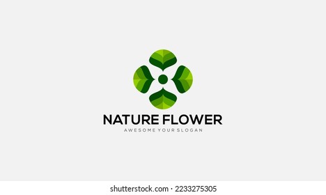 Nature Flower Logo design Template illustration