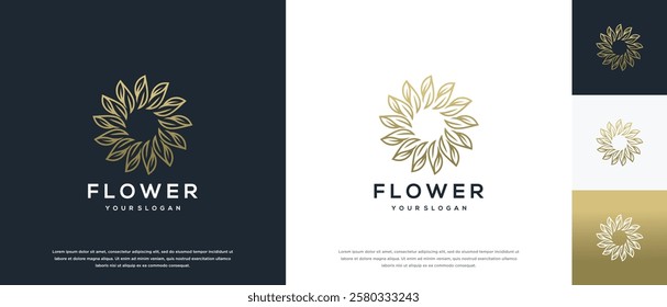 nature flower logo design template. nature flower logo design vector icon