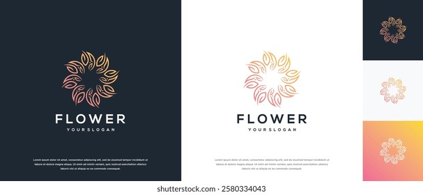 nature flower logo design template. nature flower logo design vector icon