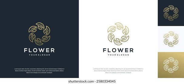 nature flower logo design template. nature flower logo design vector icon