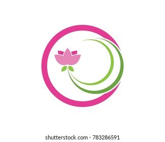 Nature flower logo design template