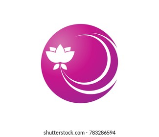 Nature flower logo design template