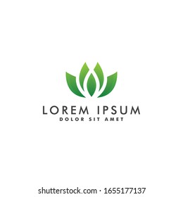 Nature flower logo design vector illustration