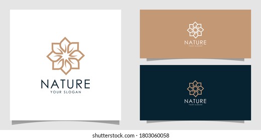 nature flower logo premium vector