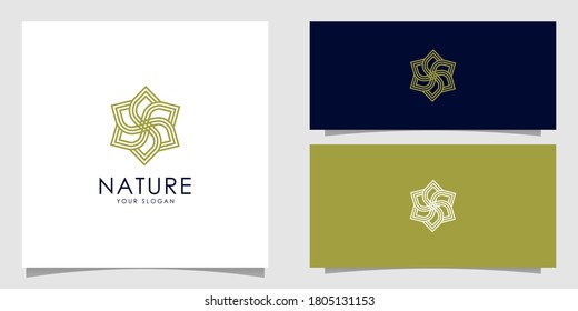 vector del logotipo de flor natural