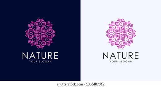 vector del logotipo de flor natural