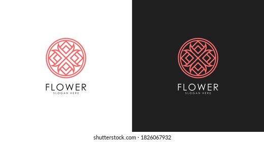 nature flower logo premium vector