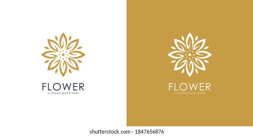 vector del logotipo de flor natural