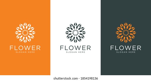 nature flower logo premium vector