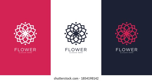 vector del logotipo de flor natural