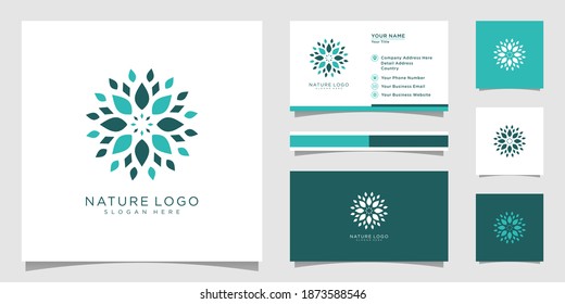 vector del logotipo de flor natural
