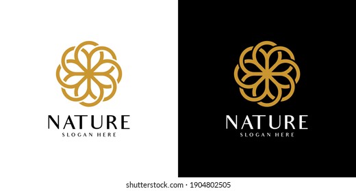 vector del logotipo de flor natural