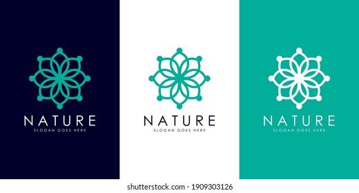vector del logotipo de flor natural