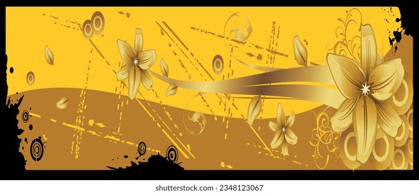 nature and flower print background vector