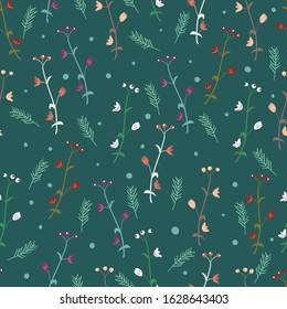 Nature flower seamless pattern design. Can use for print, template, fabric, presentation, textile, banner, poster, wallpaper