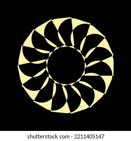 Nature flower vector logo design 