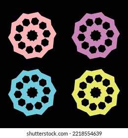 Nature flower vector logo design 