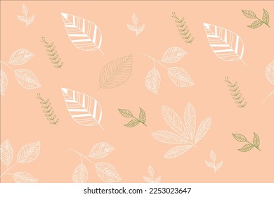 Nature flowers and leaves background