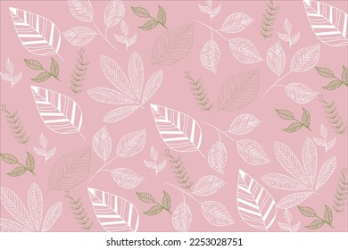 Nature flowers and leaves Background