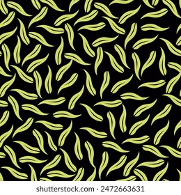 Nature flowers and leaves watercolor seamless pattern. Background flowers